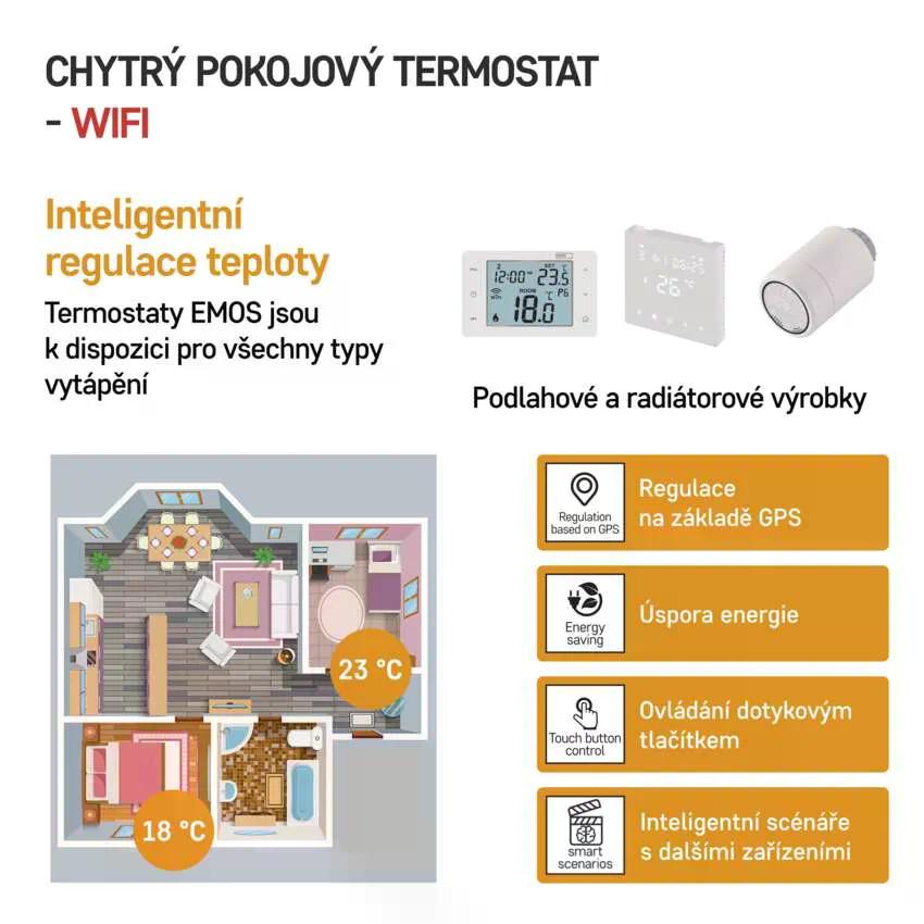 EMOS GOSMART P56211 – bezdrátový dosah až 100 m